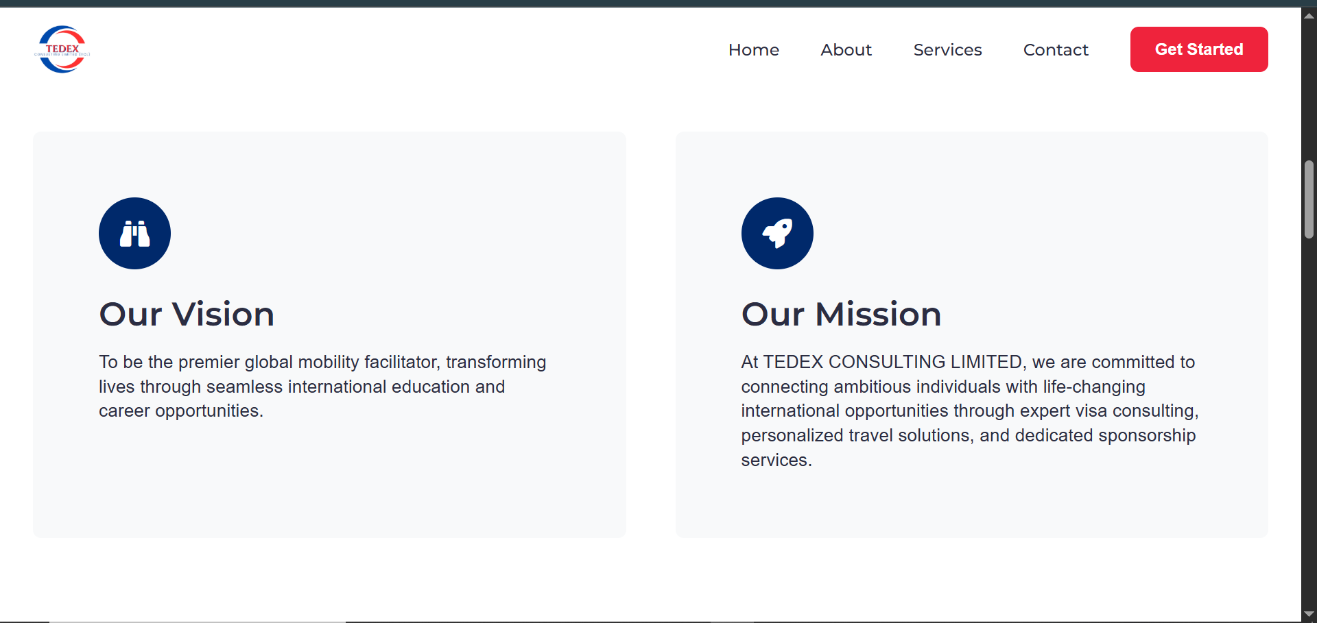 Tedex Travel Agency Website